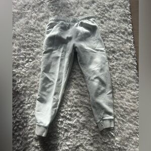 White Nike sweatpants.